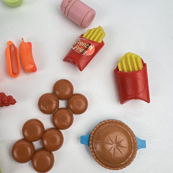 Fashion Doll Accessories Some Barbie VTG Plastic Food Kitchen Cookware 50+ Piece - Picture 5 of 9